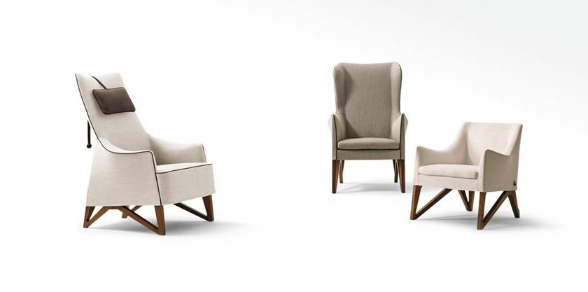 Giorgetti Кресло Wing из кожи с подлокотниками Mobius sun-id-1345546 - Вид №5