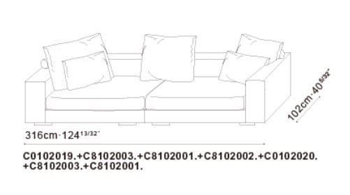 Модульный тканевый диван CAMERICH CASA ARCH-00069149 - Вид №2