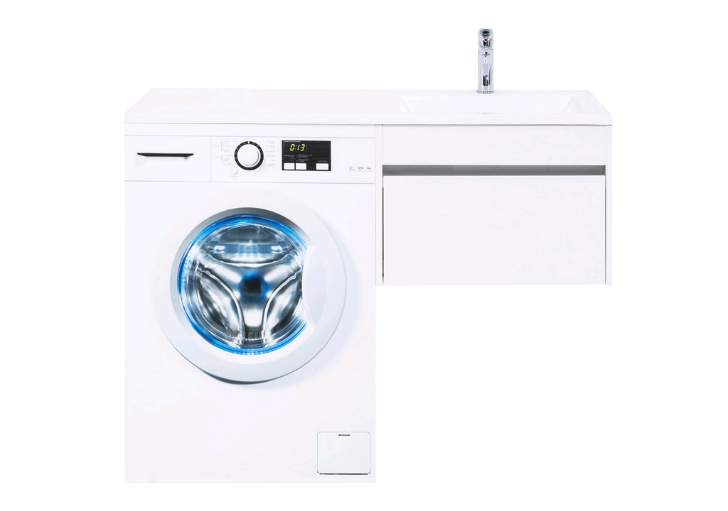 Тумба с раковиной Aquanet Токио 120 R белый (подвесная, 1 ящик) 0023691600235500 - Вид №5