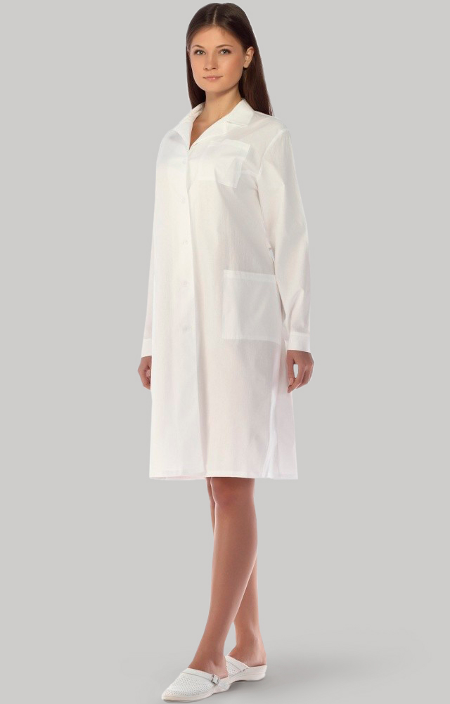 61683 Халат женский белый  Медицинская одежда  размер 36-38/146-152 Спецодежда  - Вид №7