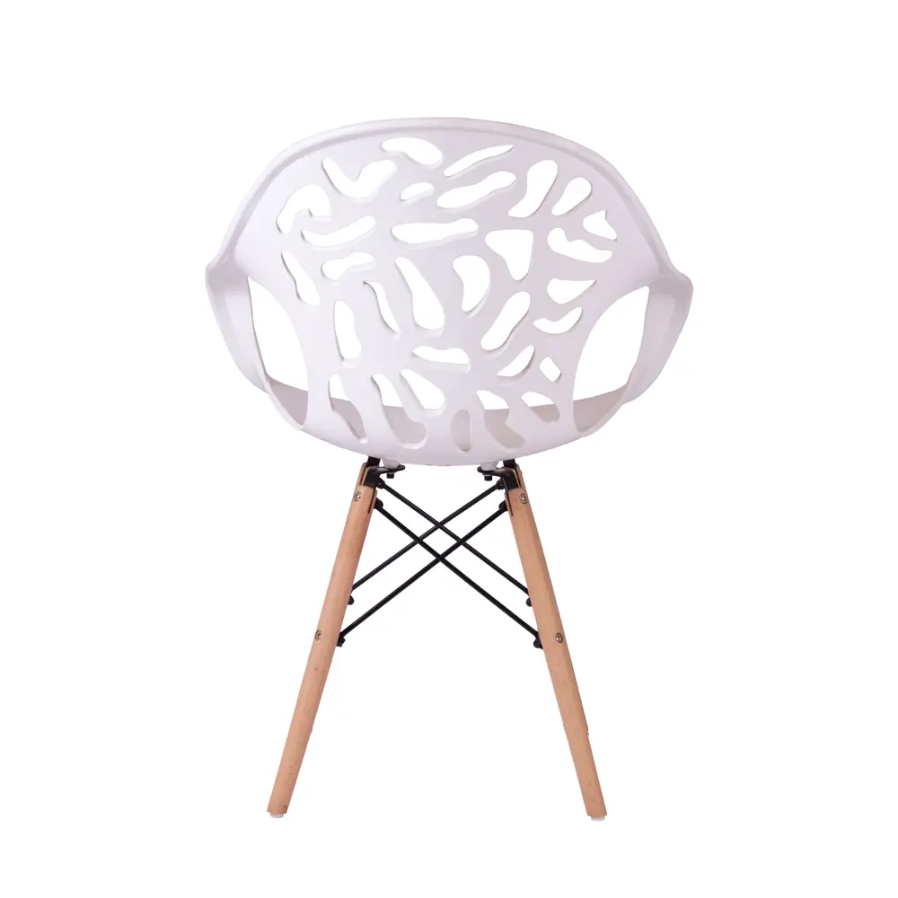 Стул Petalo STP-01-02 60x82x45 см ножки дерево/бежевый сиденье полипропилен цвет белый 88956933 STLM-2184188 Santreyd  - Вид №1