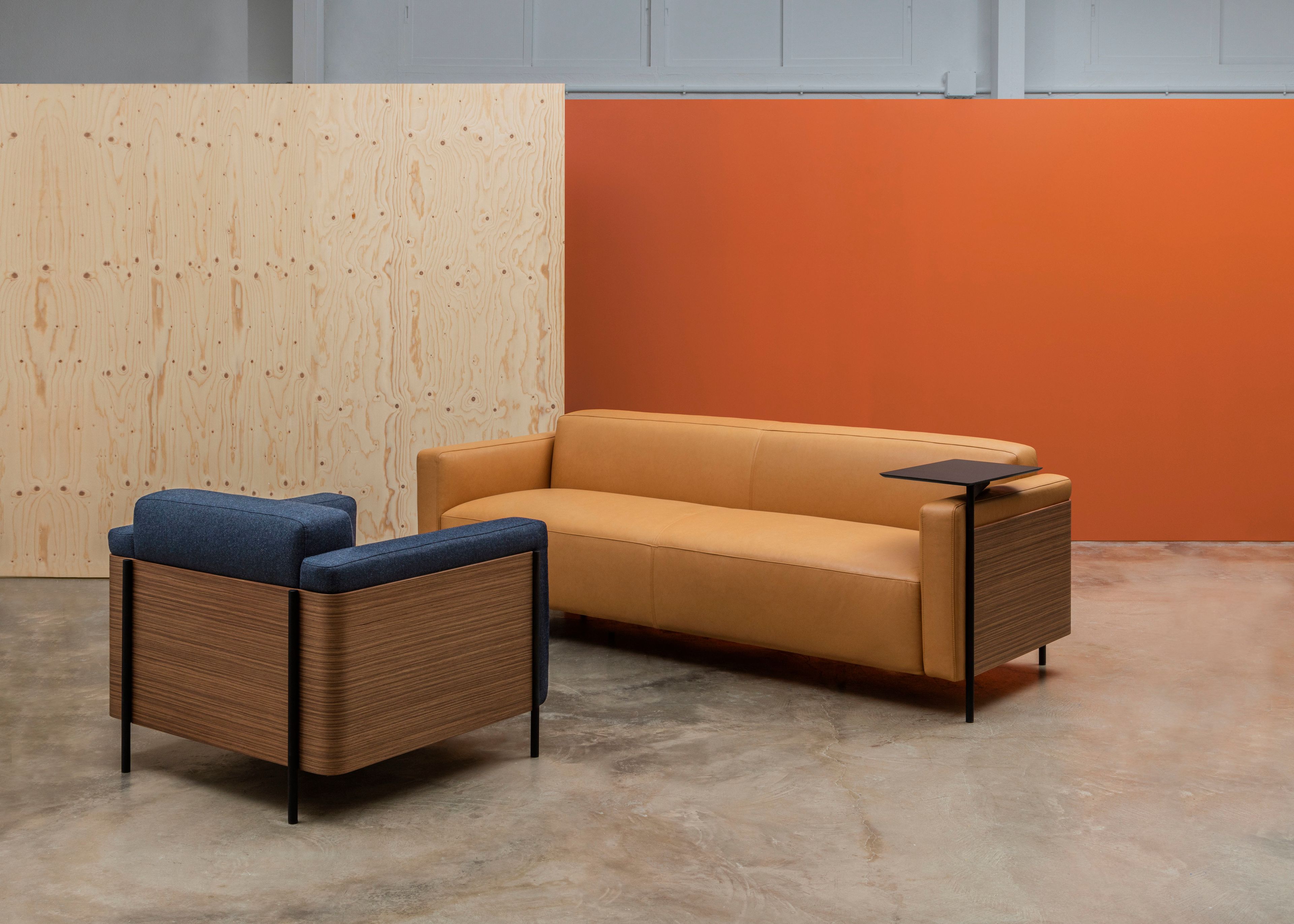 3-местный кожаный контрактный диван Andreu World RAP SF1137 ARCH-00098566 - Вид №4