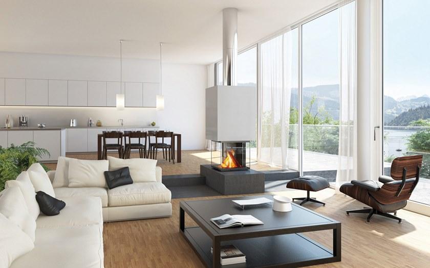 RÜEGG Дровяной стальной камин с панорамным остеклением Premium line sun-id-1497170 - Вид №4