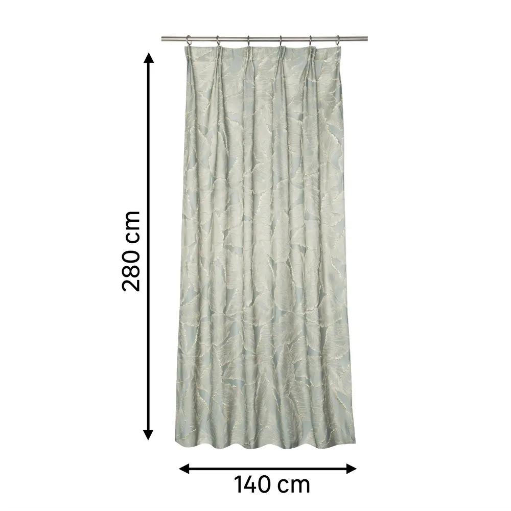 Штора на ленте Inspire Asili 140x280 см цвет голубо-золотистый 83561992 STLM-2019917  - Вид №2