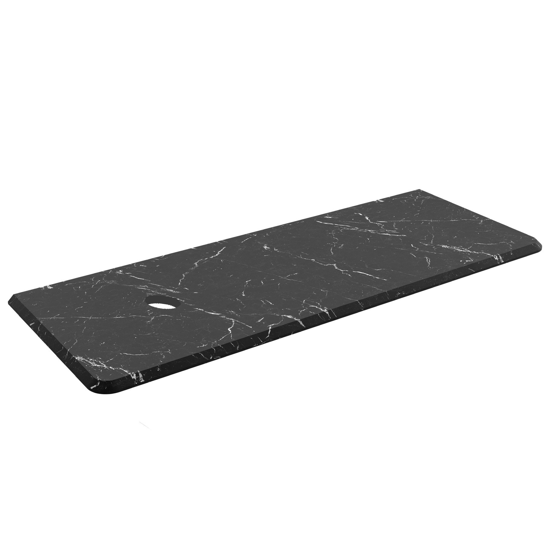 83940 SALGAR Столешница UNIIQ 900 правая MARQUINA BLACK для верхней раковины 910 x 22 x 460 мм 