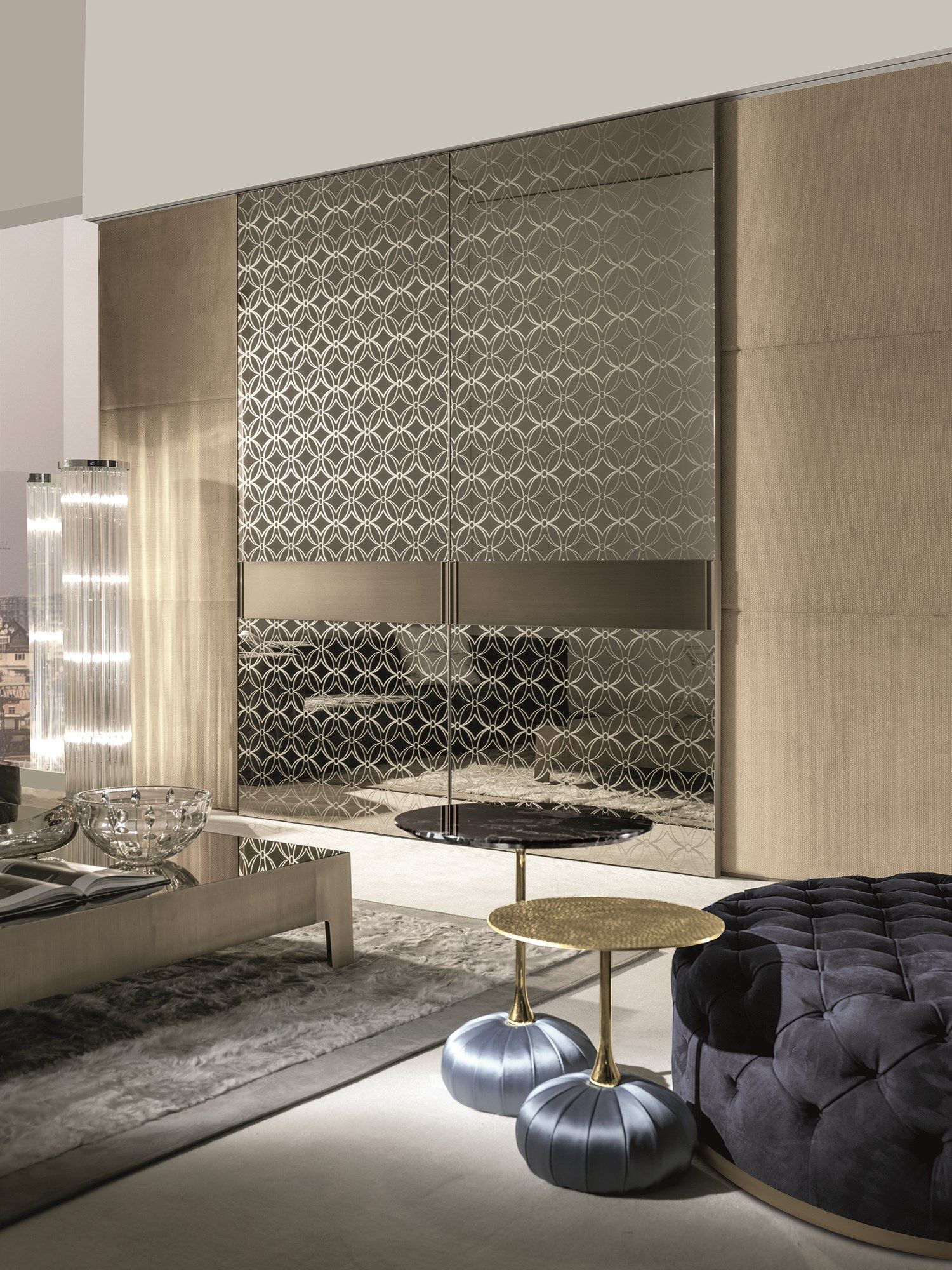 Круглый кожаный пуф Longhi Loveluxe ARCH-00076498 - Вид №3