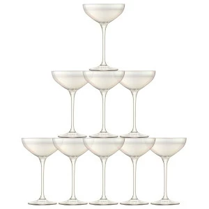 Набор бокалов-креманок tower, 235 мл, перламутр, 10 штук LSA INTERNATIONAL ДИЗАЙНЕРСКИЕ 00-3863249 Прозрачный