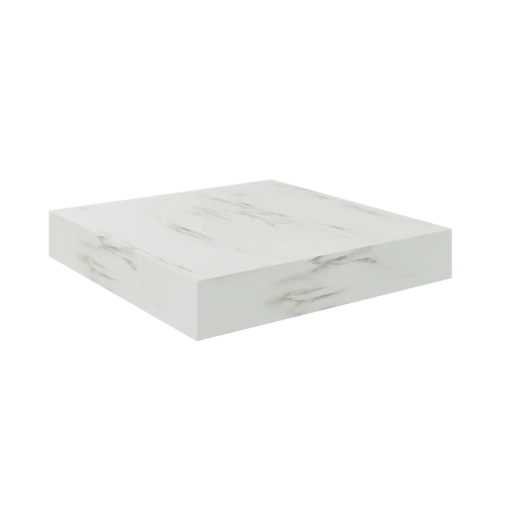 Полка настенная Spaceo White Marble 23x23.5 см МДФ цвет белый мрамор 82877520 STLM-2037786  - Вид №1