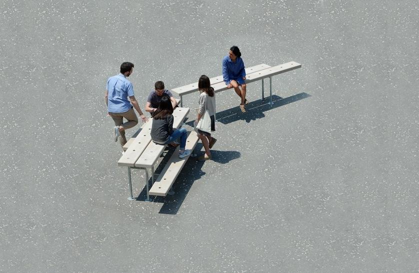 URBIDERMIS Скамья из сверхмощного полиэтилена без спинки sun-id-1491035 - Вид №2