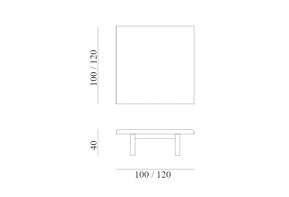 Квадратный садовый столик из красного дерева Exteta Individual ARCH-00043906 - Вид №3