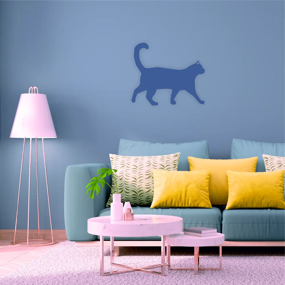 Настенное панно "Котик" дерево 42x36 см 85415232 STLM-2161888 Симфония 