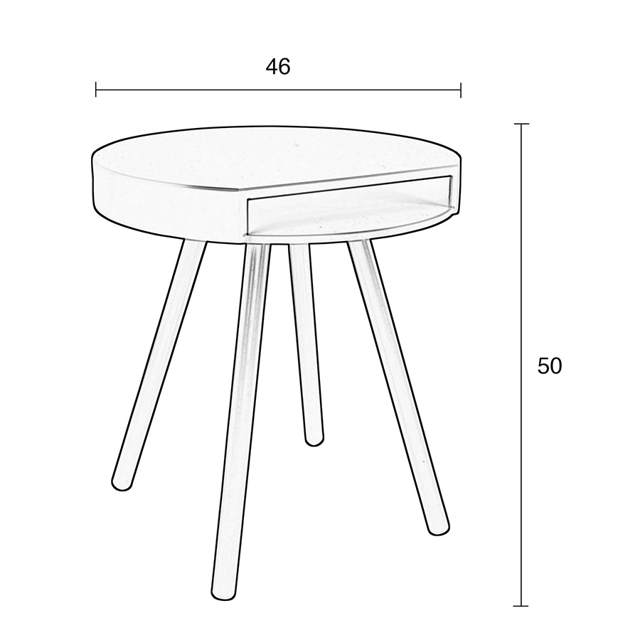 Стол журнальный Hide & Seek белый Zuiver 2300021 - Вид №6