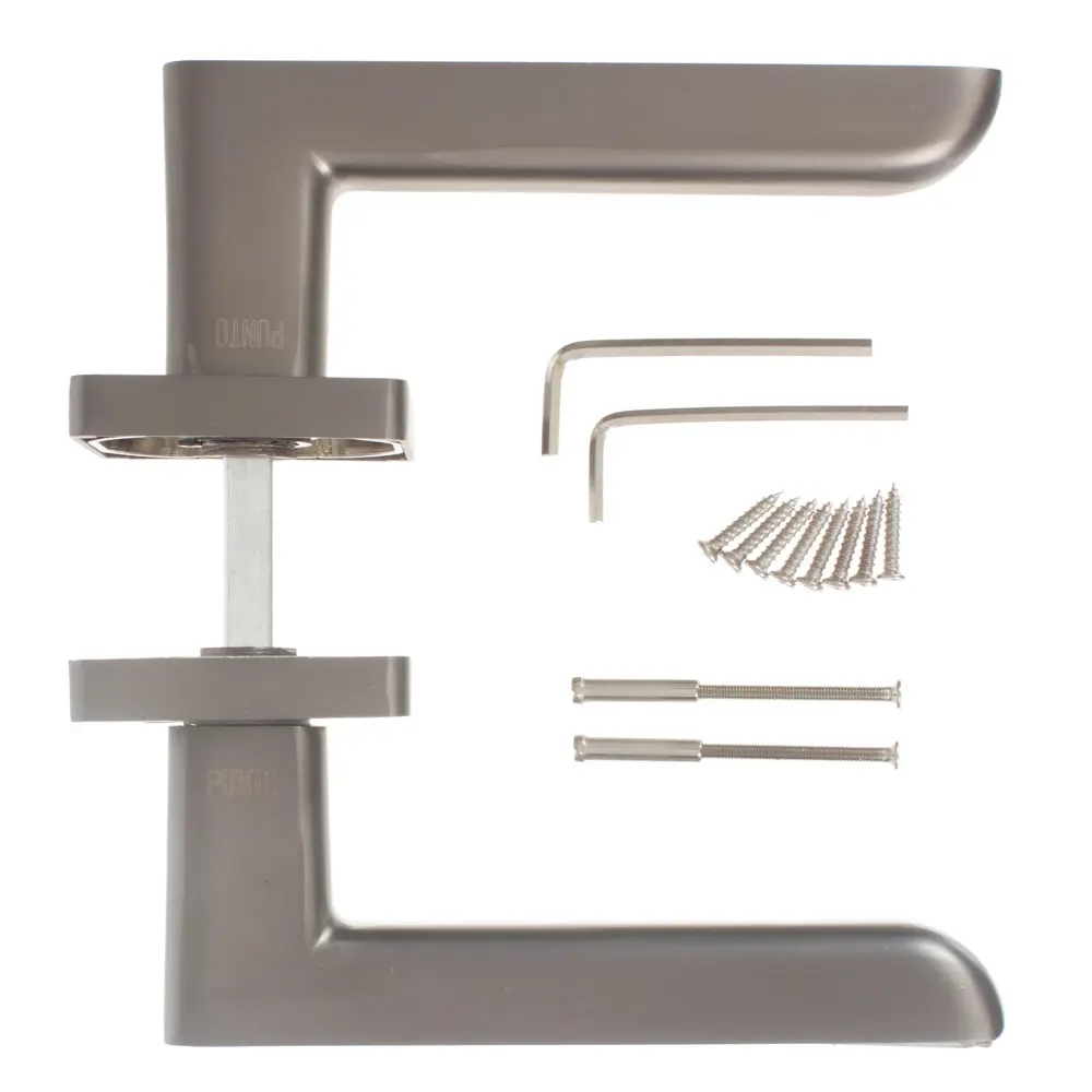 Ручка дверная на розетке MARS QR/HD GR/CP-23, цвет графит/хром PUNTO STLM-2200960 - Вид №2