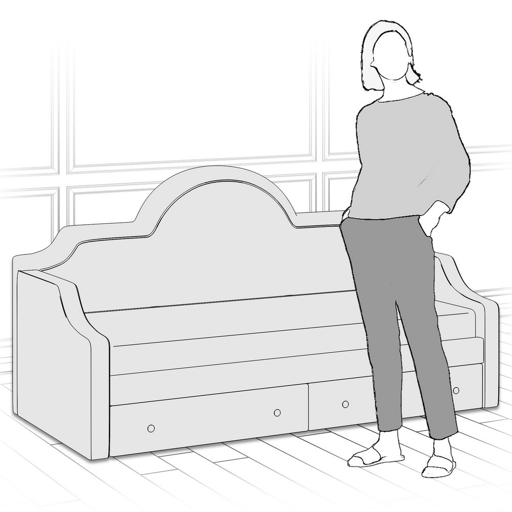 Диван-кровать детский с 2 выдвижными ящиками 90х190 см зеленый DayBed KREIND DAYBED 00-3879975 Зеленый Santreyd  - Вид №4