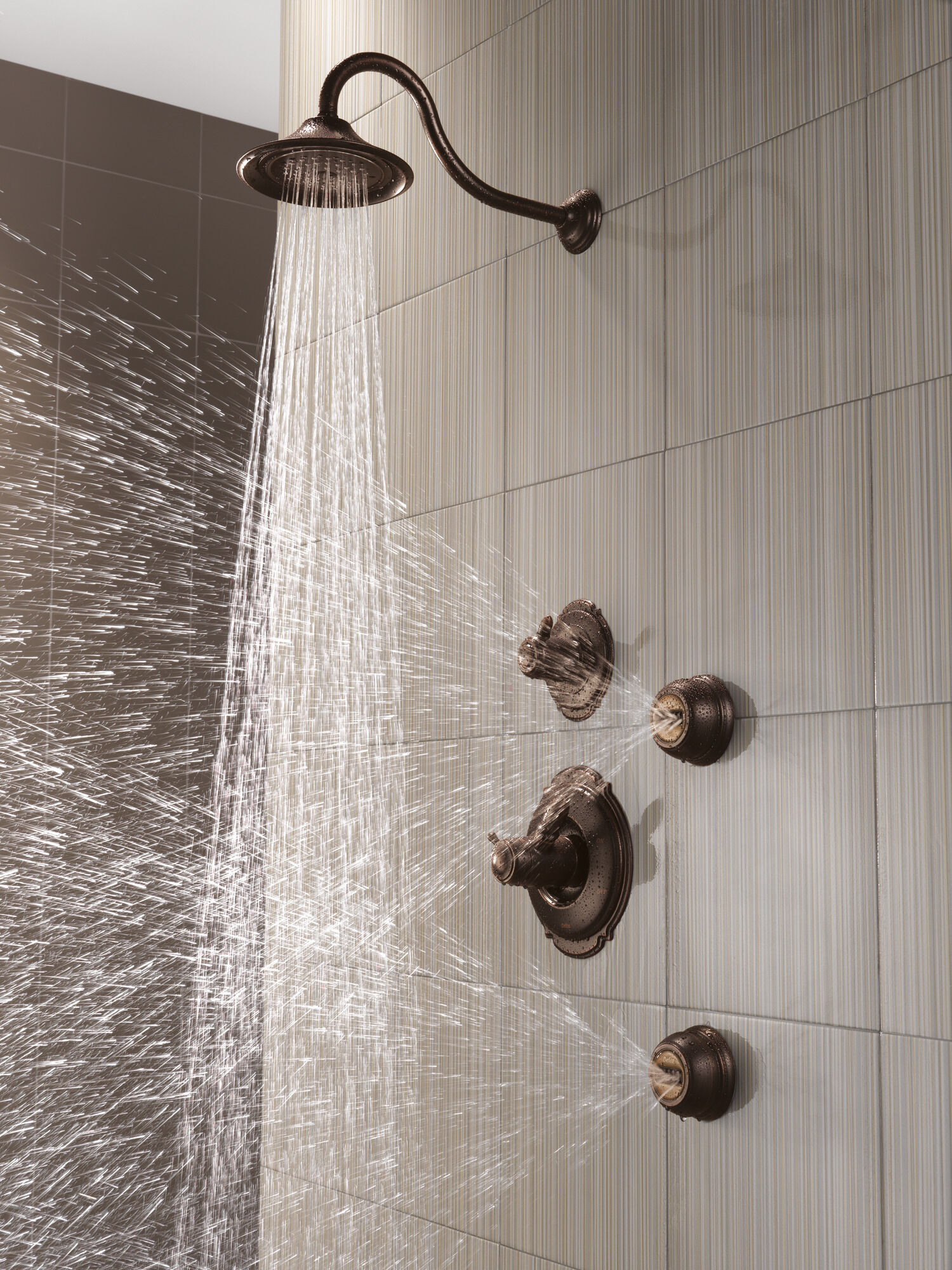 T11955-RB 3-портовая переключающая накладка с 6 позициями Delta Faucet Victorian Венецианская бронза - Вид №7