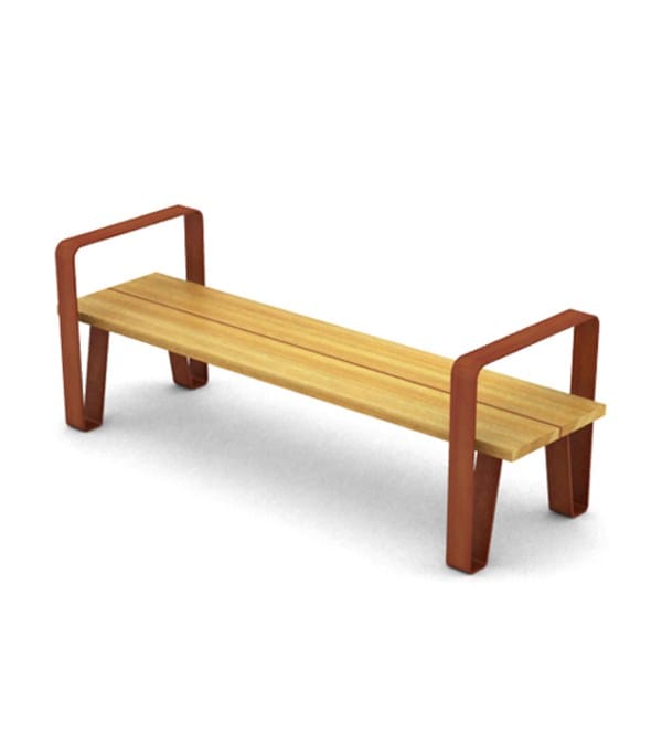 Стальная и деревянная скамья без спинки LAB23 COURT ARCH-00068054 - Вид №24