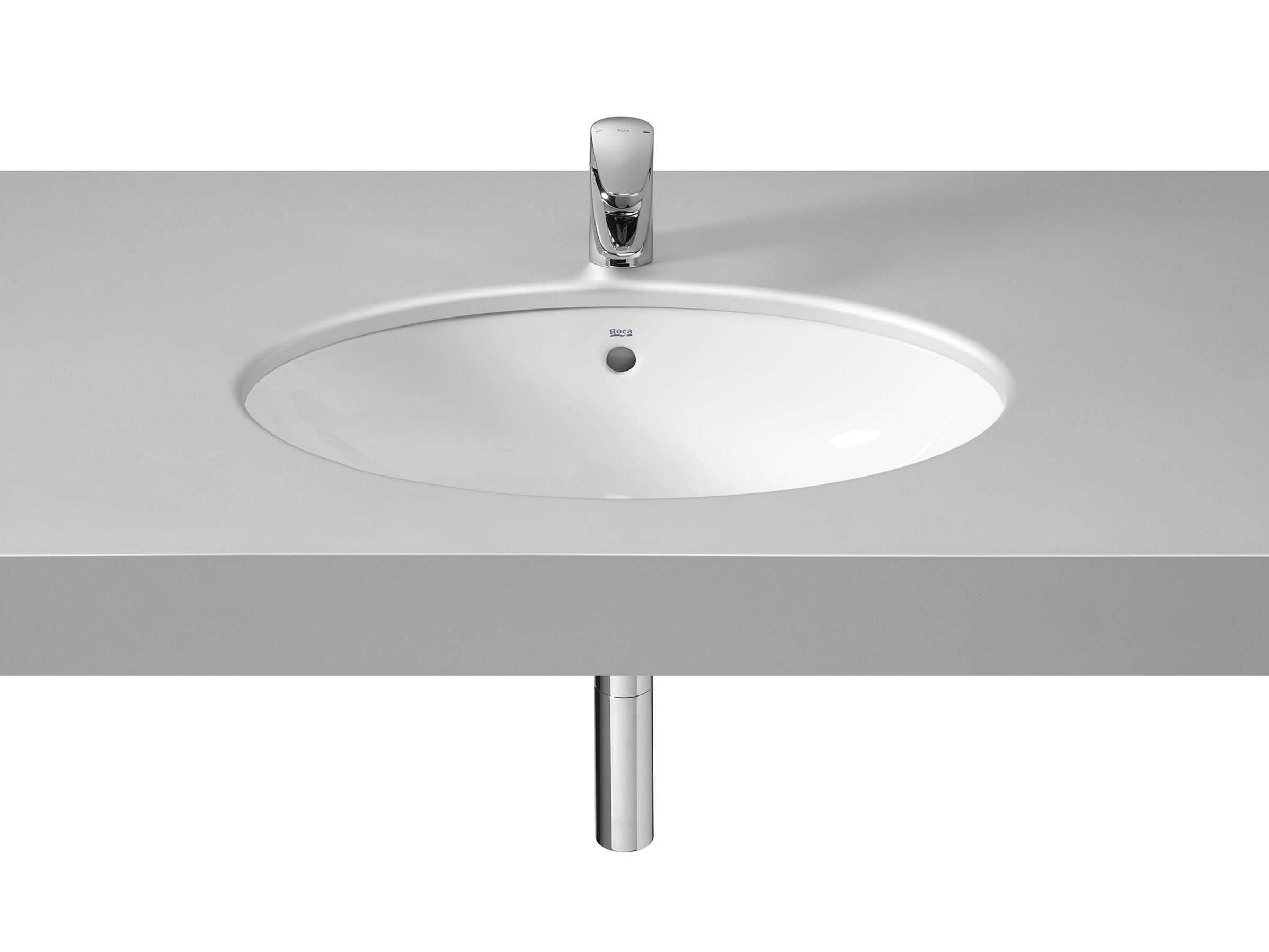 Утопленный под столешницей овальный умывальник в фарфоре Roca BERNA 327871..1 ARCH-00021803
