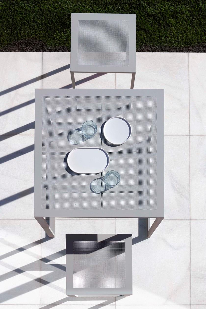 GANDIABLASCO Высокий табурет из термо-лакированного алюминия с подставкой для ног и подставкой для ног Blau sun-id-1369910 - Вид №1