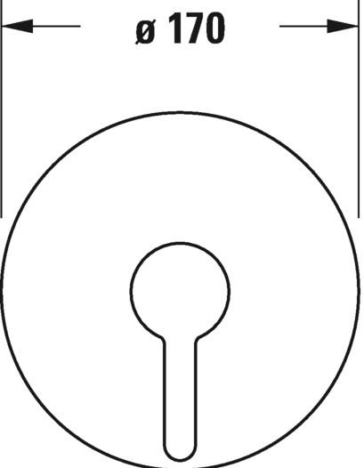 Duravit Смеситель для душа, однорычажный, встроенный C.1 C14210 0100 - Вид №3