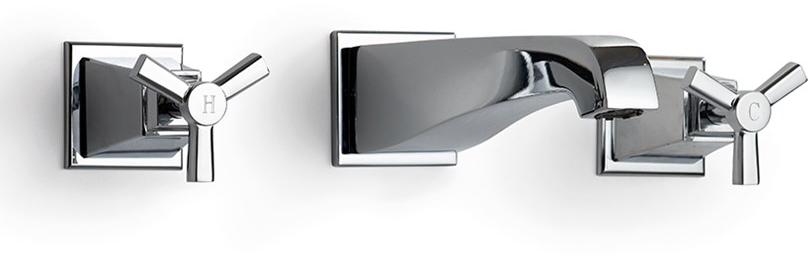 Devon&Devon Смеситель для ванны настенный из латуни с 3 отверстиями Time sun-id-1348130 - Вид №1