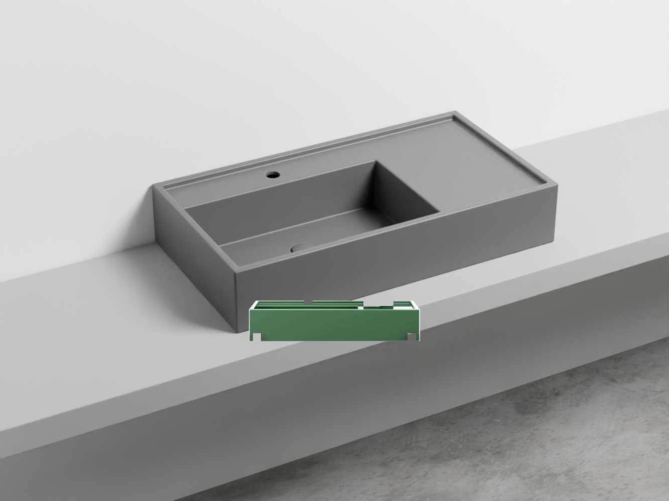 PNLA85-AL Керамическая раковина на одно отверстие 85 cielo Plinio Ceramica Cielo