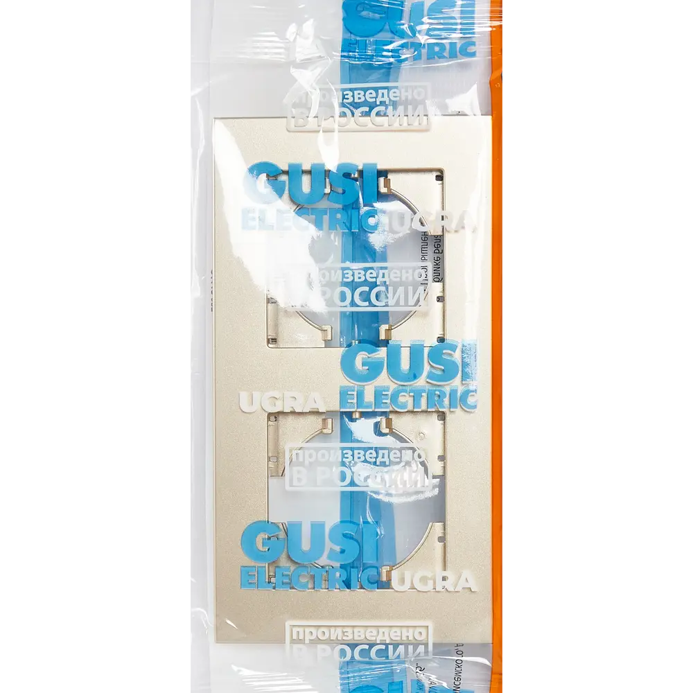 Рамка для розеток и выключателей Gusi Electric City С1112-027 2 поста цвет шампань Ugra STLM-2115814 - Вид №3