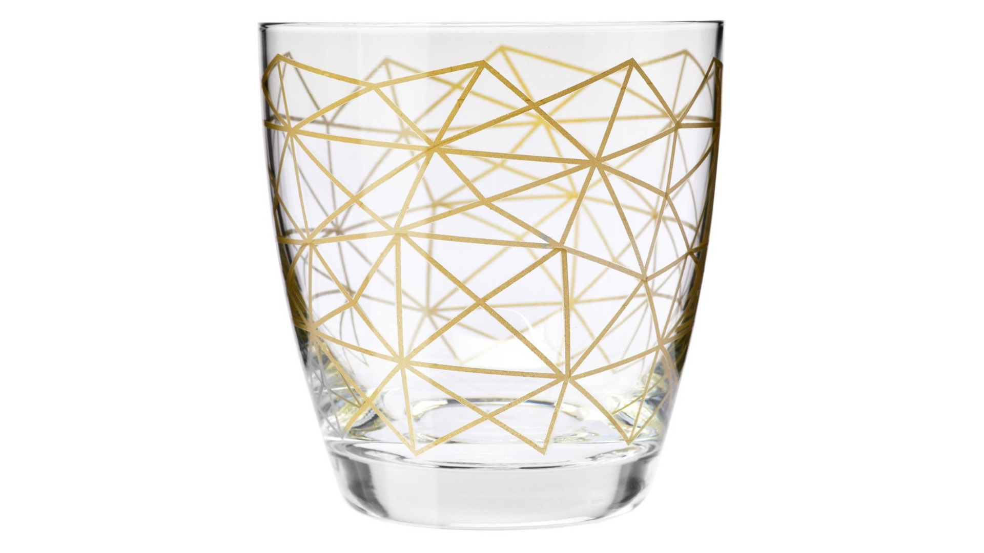 10653572 KROSNO Набор стаканов для воды Krosno "Золотая нить" 370мл, 2 шт Стекло  - Вид №1