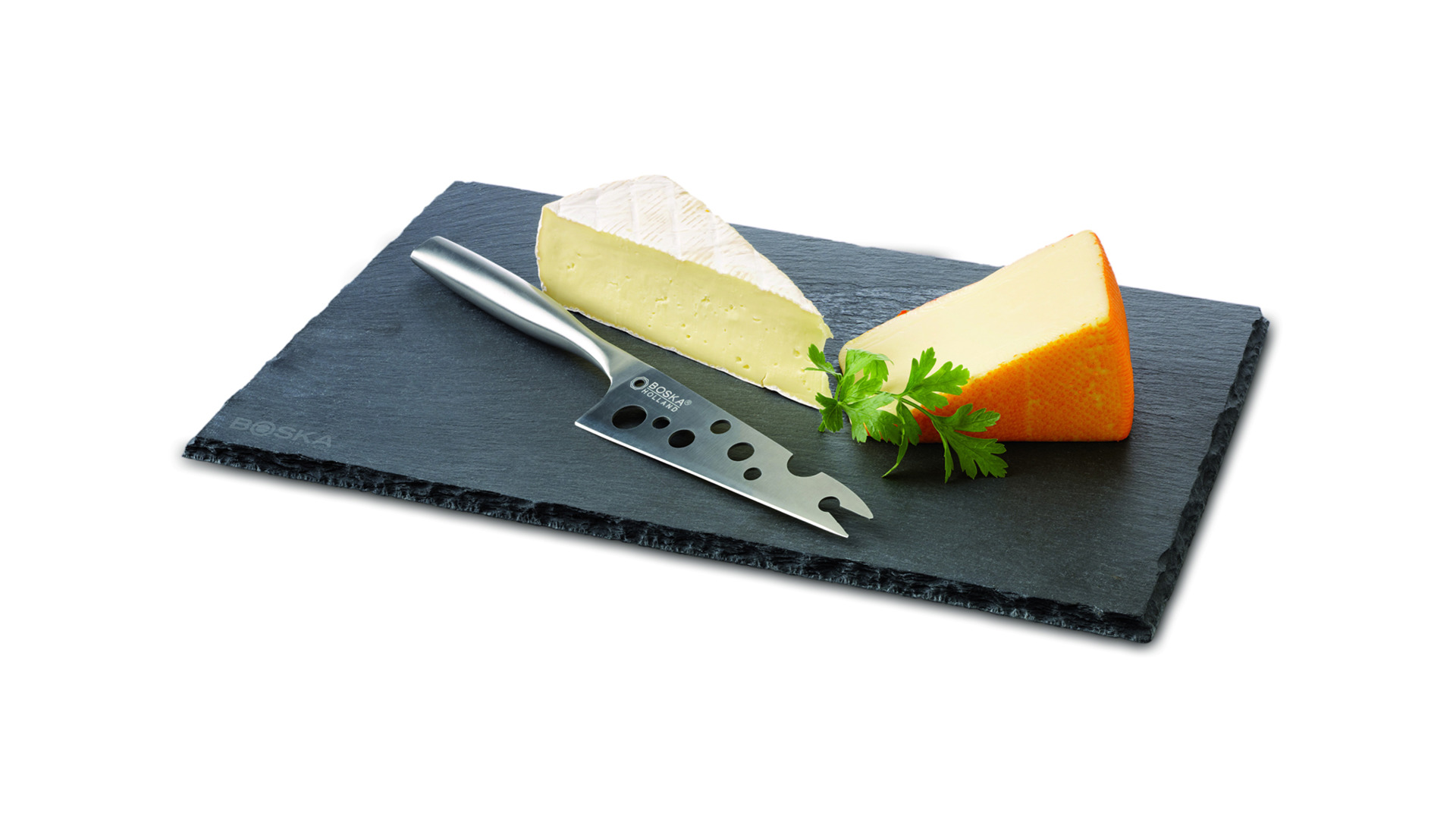 10584881 Boska Доска сервировочная для сыра Boska с ножом для мягких сыров, 33x23x1.5см, сланец Сланец  - Вид №1