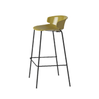 Classy 1092 Барный стул со стальным каркасом, 4 ножки. Полипропиленовая оболочка. Et al. Classy