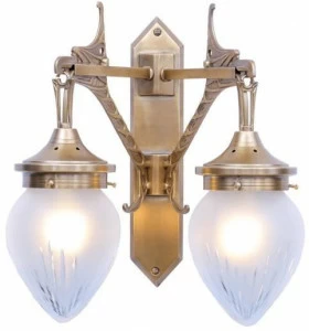 Patinas Lighting Бра ручной работы из латуни Lisbon