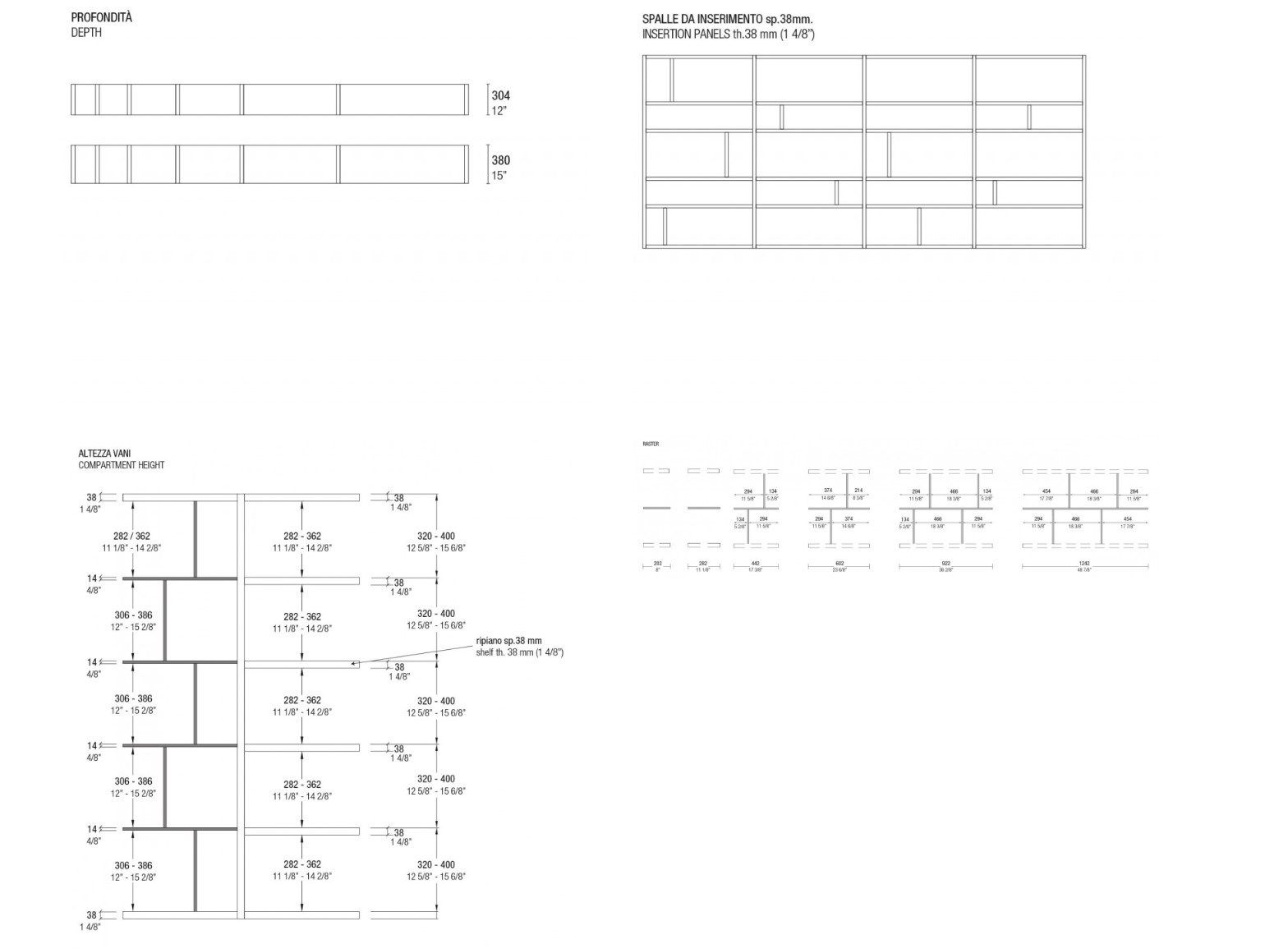 Двухсторонний книжный шкаф MisuraEmme CROSSING ARCH-00050928 - Вид №3