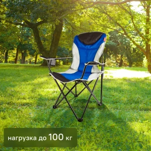 Стул Nika Haushalt HHС3/В складной 93.5x54 см металл синий 86326754 STLM-2177069