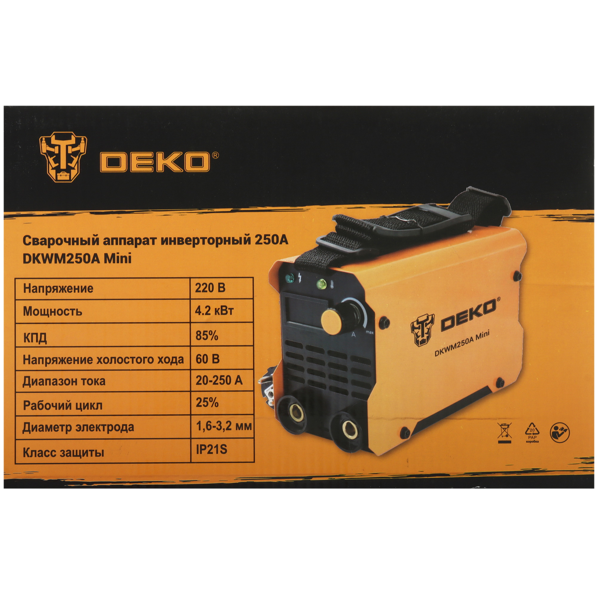 Сварочный аппарат DEKO DKWM250A Mini 9136276 STDN-0009519 - Вид №7