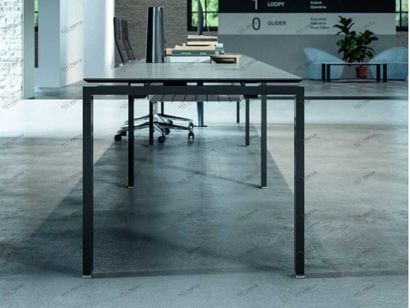 Bralco Рабочий стол из стеклокерамики с системой управления кабелями Glider sun-id-1434456