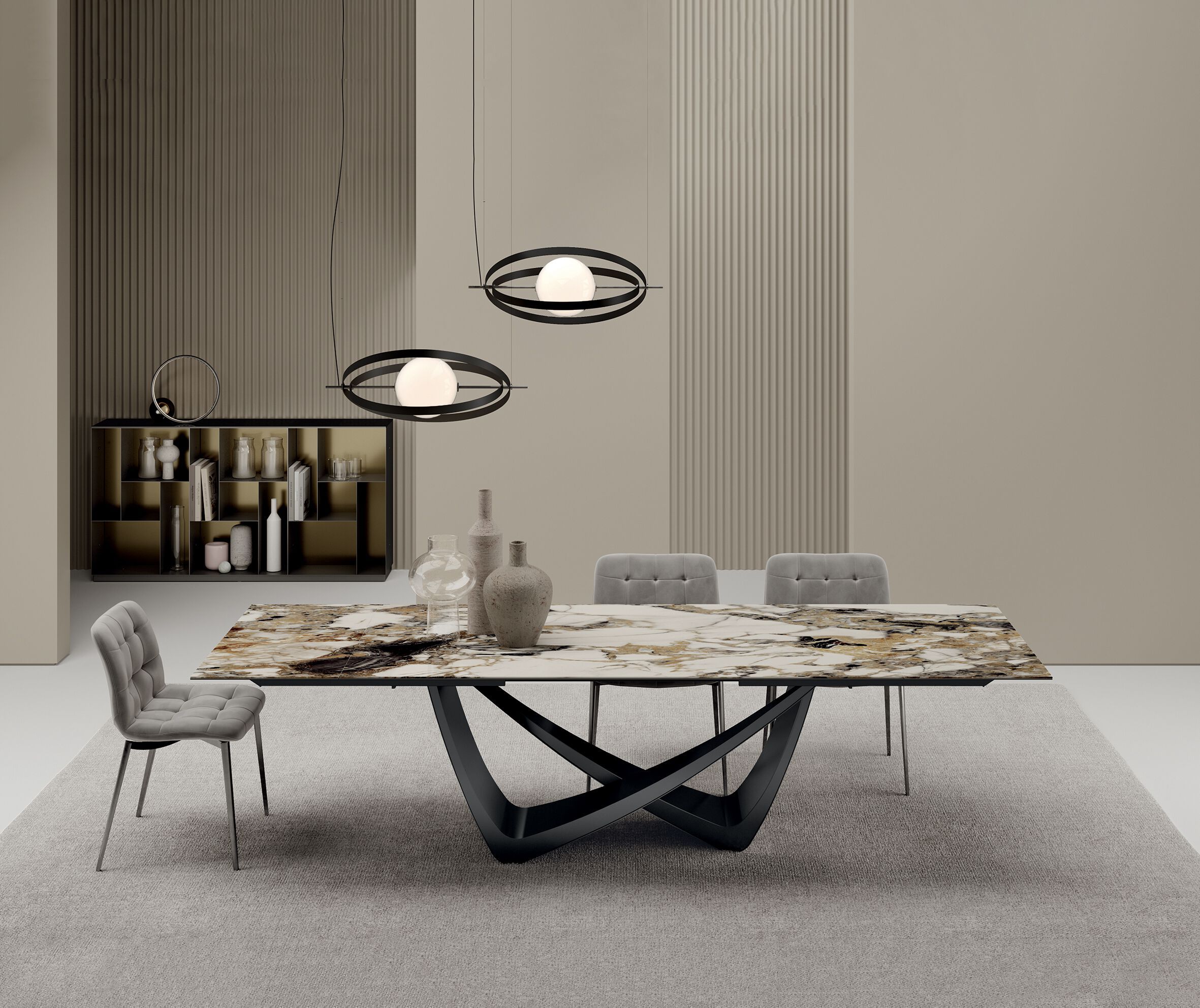 Бочковый стол со стальным основанием и столешницей из Супермармо Bontempi Casa Bach ARCH-00142222 - Вид №3