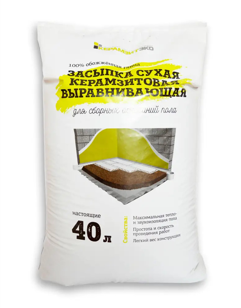 КЕРАМЗИТЭКО - Керамзитовая засыпка для утепления и выравнивания 2-5 мм 84226132