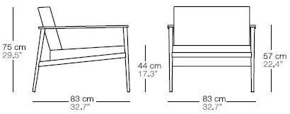 Bivaq Кресло с обивкой из ткани с подлокотниками Vint sun-id-1373372 - Вид №3