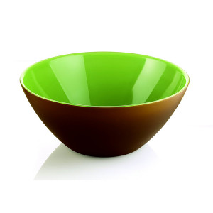 281420143 Салатница my fusion 20 см коричневая-зеленая Guzzini