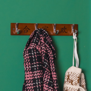 Вешалка  с декором «иероглифы», 400x70x50 мм, орех LJPS0021 Public Steel Россия