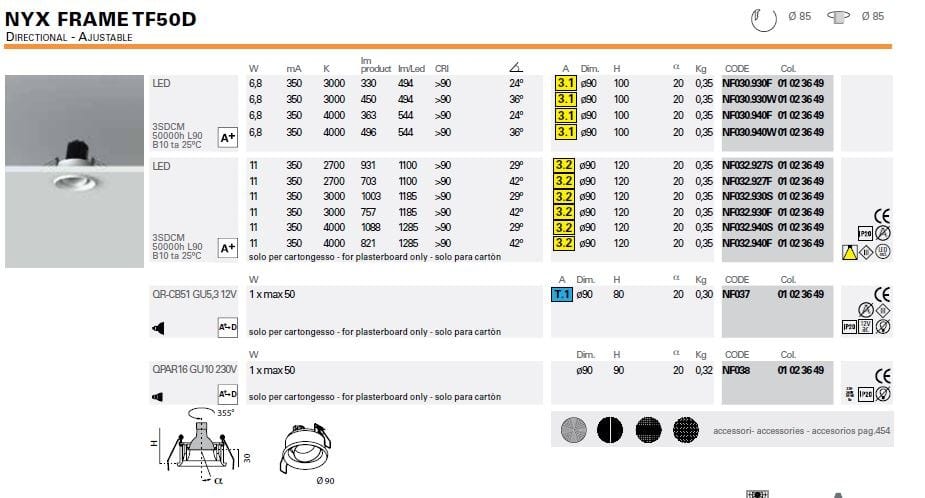Регулируемый встраиваемый прожектор Lucifero's Nyx ARCH-00105646 - Вид №9