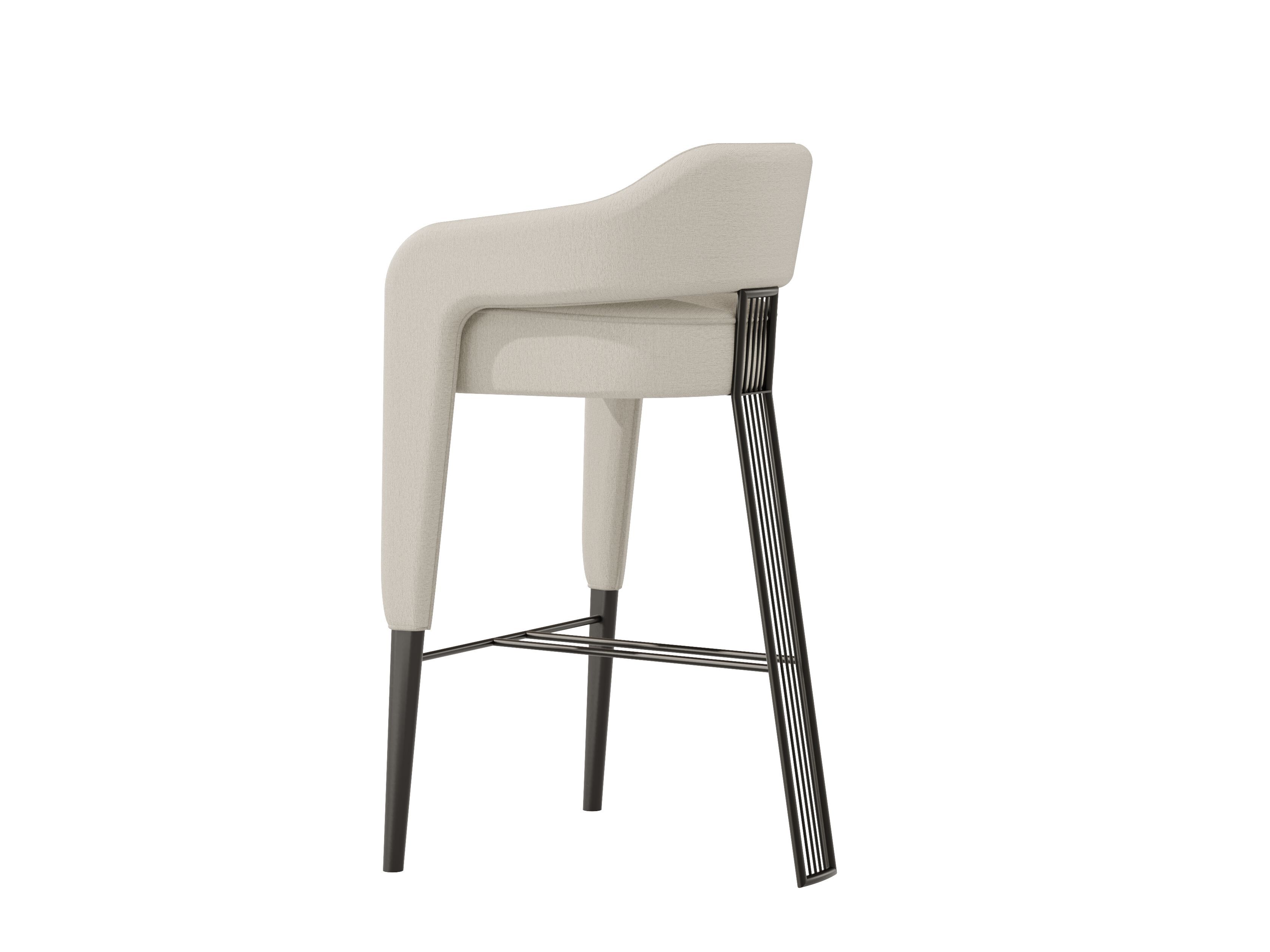 Тканевый барный стул с подставкой для ног Casa Magna INVICTA II ARCH-00109795 - Вид №5