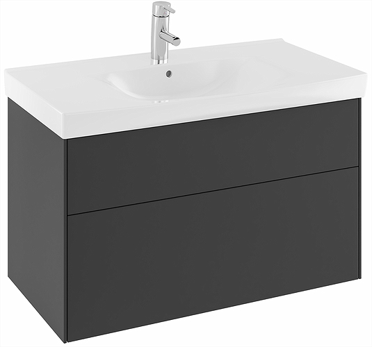 42551 IFO Sense тумба под умывальник, с двумя ящиками, W = 600 мм, W1 = 622 мм, белый - Вид №10