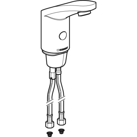 116.245.21.1 Смеситель для раковины Geberit тип 185, питание от батарей Geberit  - Вид №1
