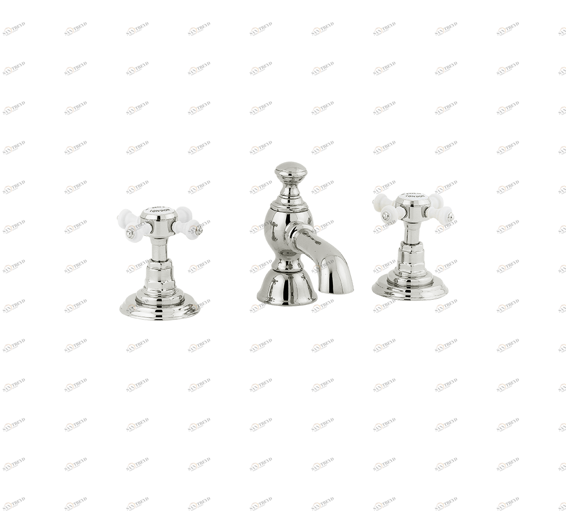 Gentry Home Смеситель для раковины от центра к центру 2 отверстия под смеситель 200 мм Chelsea Никель GH100649