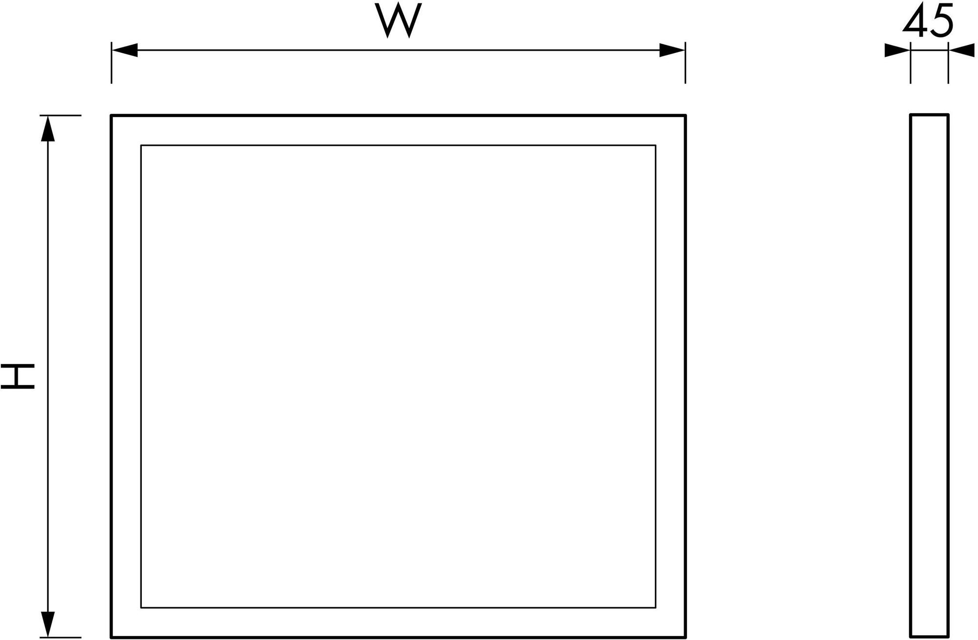 ESS Easy Drain Квадратное зеркало со встроенной подсветкой Lugano sun-id-1395004 - Вид №1