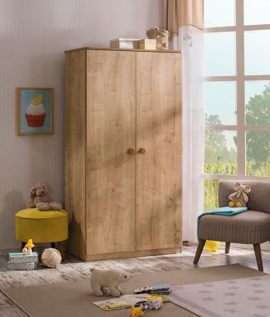 Шкаф двухдверный деревянный Mocha Baby CILEK MOCHA BABY 00-3832146 Бежевый Santreyd  - Вид №2