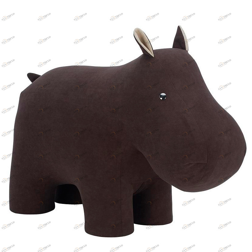 Пуфик детский коричневый "Бегемот" Hippo, 90 см, ткань Omega 22/Omega 02 LESET  00-3833168 Коричневый Santreyd 