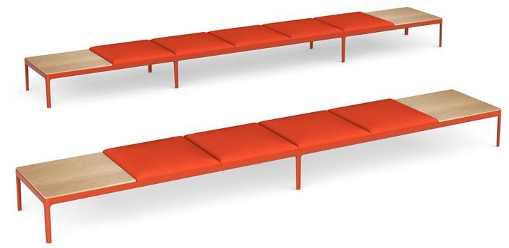 ENEA Модульная тканевая скамья со спинкой Kubika sun-id-1423881 - Вид №1