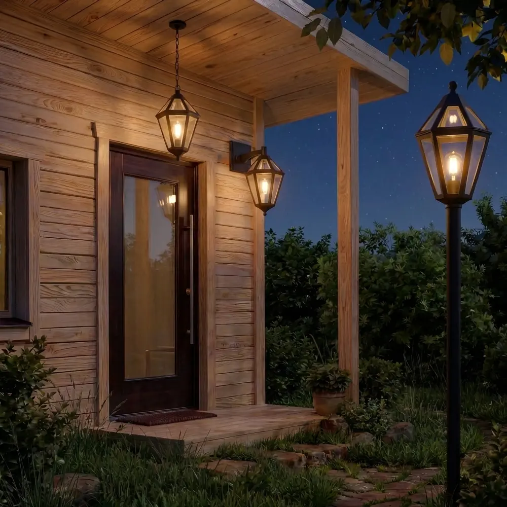 Маленький фонарный столб уличный KREAFORTA Radley 120 см цвет черный STLM-2163965 - Вид №8