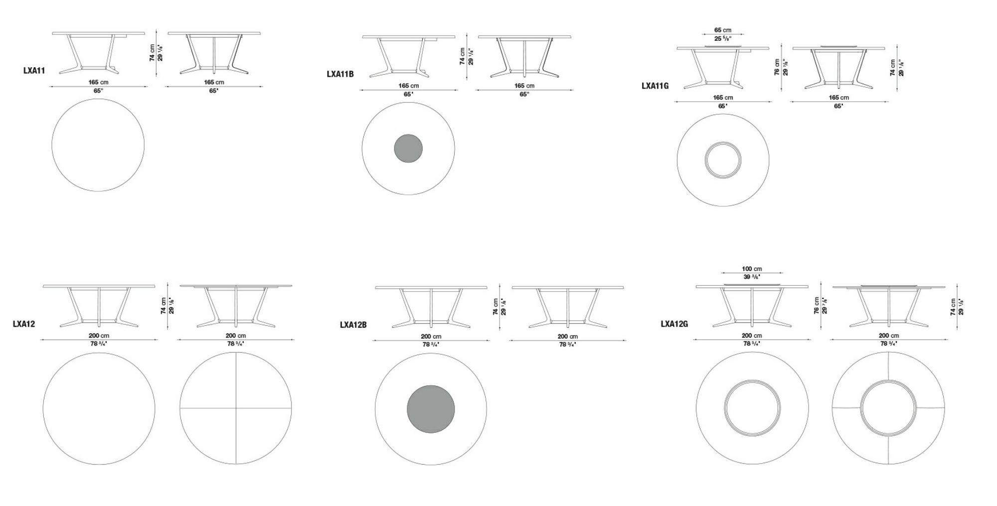 Круглый деревянный стол для гостиной Maxalto ASTRUM ARCH-00016264
